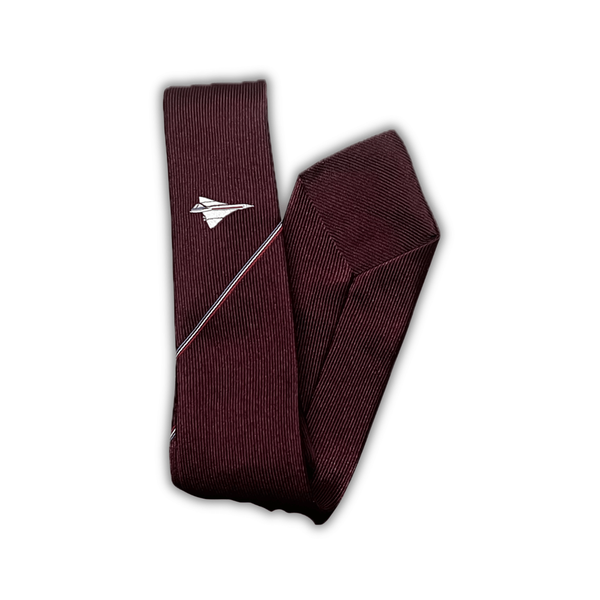 Vintage Concorde Supersonic Jet Tie – Burgundy