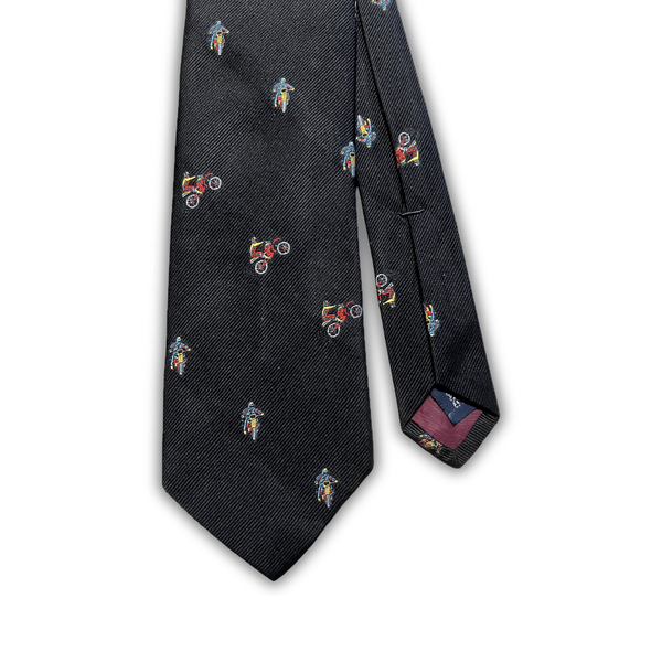 Vintage Polo Ralph Lauren Motorcycle Silk Tie – Black