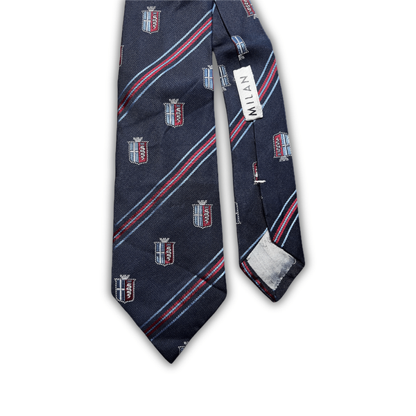 Vintage Neiman Marcus Milan Crest Silk Tie – Made in Italy