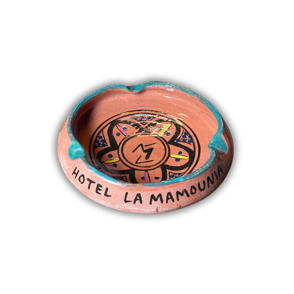 Vintage La Mamounia Marrakech Moroccan Ceramic Ashtray