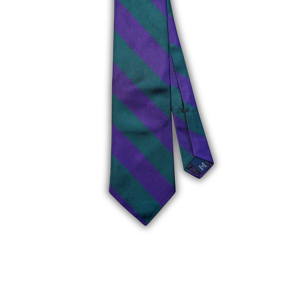 Vintage Polo Ralph Lauren Purple & Green Repp Stripe Tie