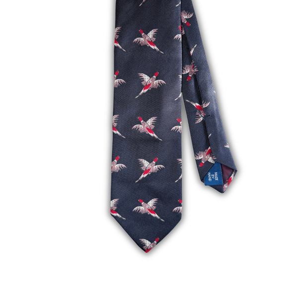 Vintage Polo Ralph Lauren Pheasant Silk Tie | Made in Italy | Sporting Necktie
