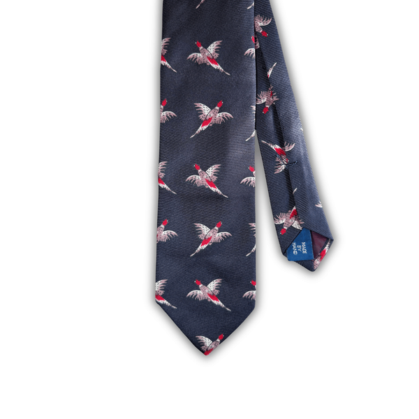Vintage Polo Ralph Lauren Pheasant Silk Tie | Made in Italy | Sporting Necktie