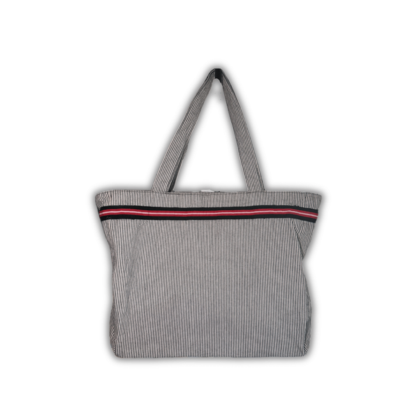 Vintage Orvis Hickory Stripe Zip-Top Tote Bag