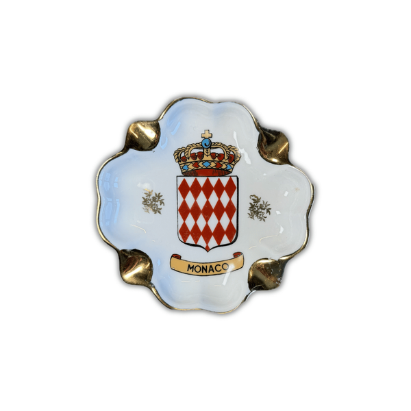 Vintage Monaco Porcelain Ashtray | Hand Made Monaco Souvenir