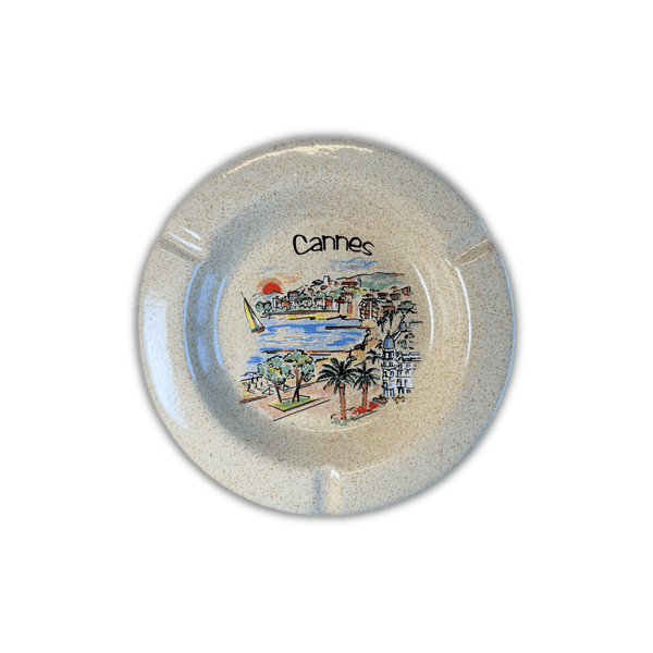 Vintage Cannes Ceramic Ashtray | French Riviera Souvenir