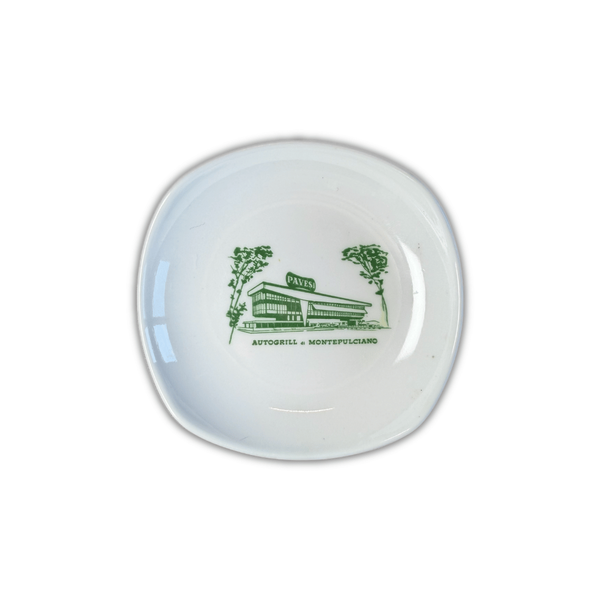 Vintage Paves Autogrill Montepulciano Plate | Italian Road Trip Memorabilia