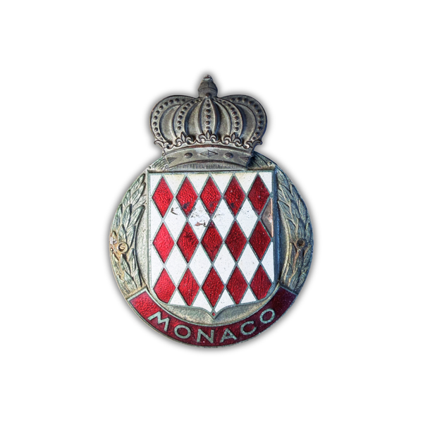 Vintage Monaco Automobile Grill Badge | Classic Car Badge