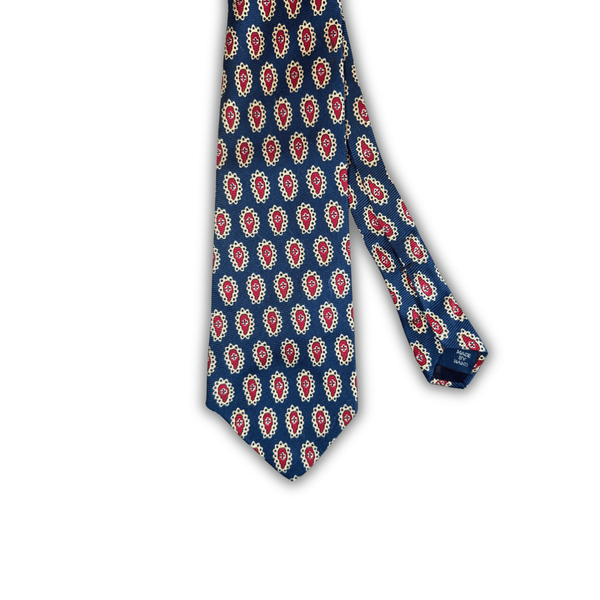 Vintage Polo Ralph Lauren Foulard Silk Tie – Navy & Red