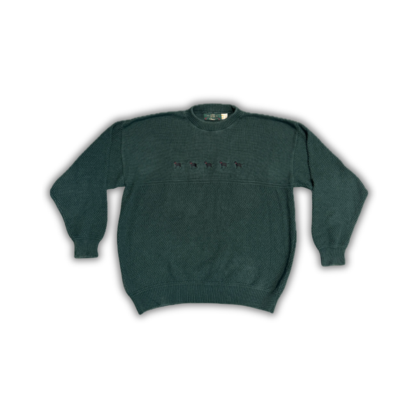Vintage Orvis Black Labrador Crewneck Sweater | Made in USA | Large