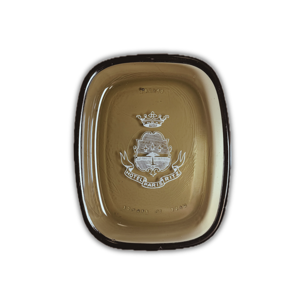 Vintage Ritz Paris Smoked Glass Ashtray – Made in France Opalex