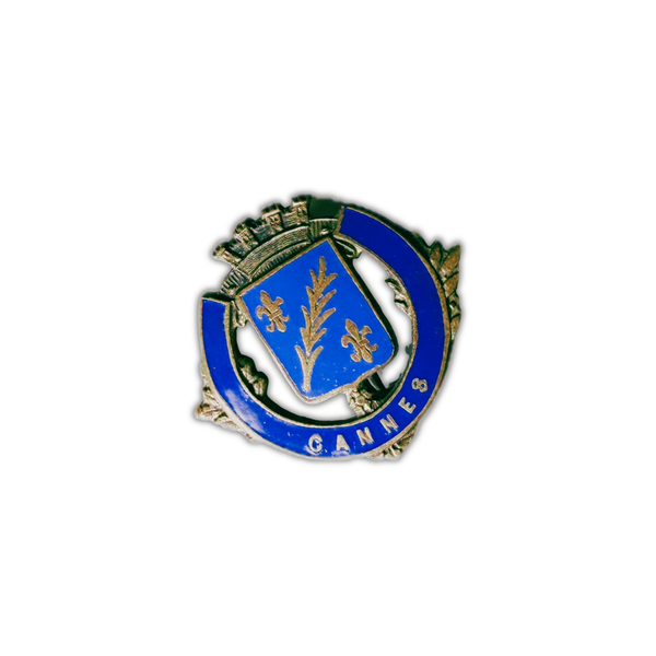 Vintage Cannes Enamel Lapel Pin | French Riviera Souvenir