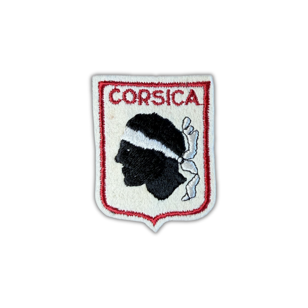Vintage Corsica Testa Mora Embroidered Patch | Travel Souvenir