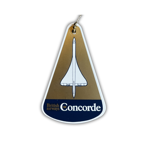 British Airways Concorde Luggage Tag - Vintage 1970s Collectible