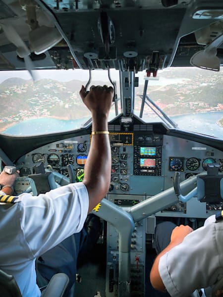 SBH Landing St. Barth Art Print | Studio Petrino - Tropical Island Scene