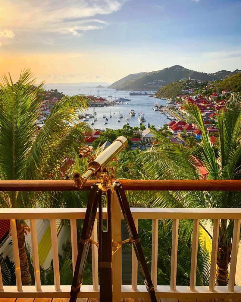 Carl Gustaf Hotel Sunset Art Print | Studio Petrino St. Barth - Stunning Island Artwork