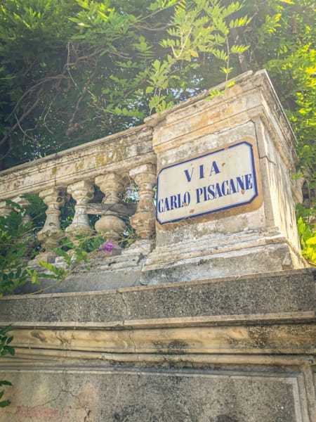 Via Carlo Sign Sanremo Art Print | Studio Petrino - Charming Italian Street Art