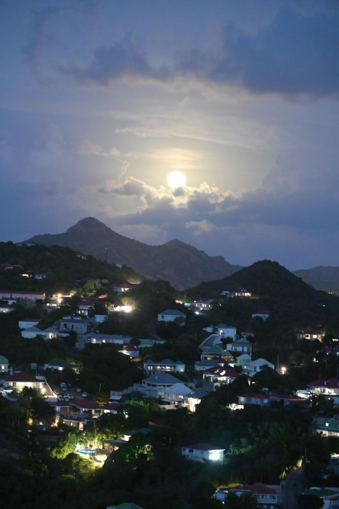 Le Full Moon St. Barth Art Print | Studio Petrino - Magical Island Moonlight
