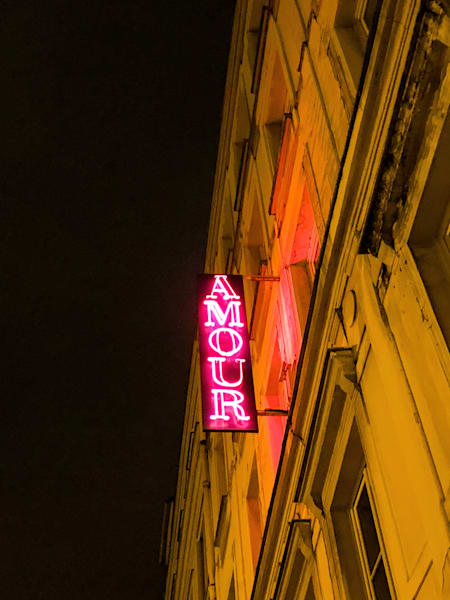 Hotel Amour Paris Neon Sign Art Print | Studio Petrino - Stylish Parisian Neon Art