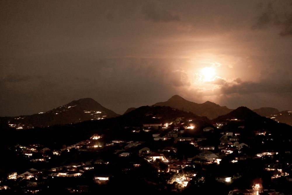 Full Moon in St. Barth Art Print | Studio Petrino - Captivating Caribbean Night Sky
