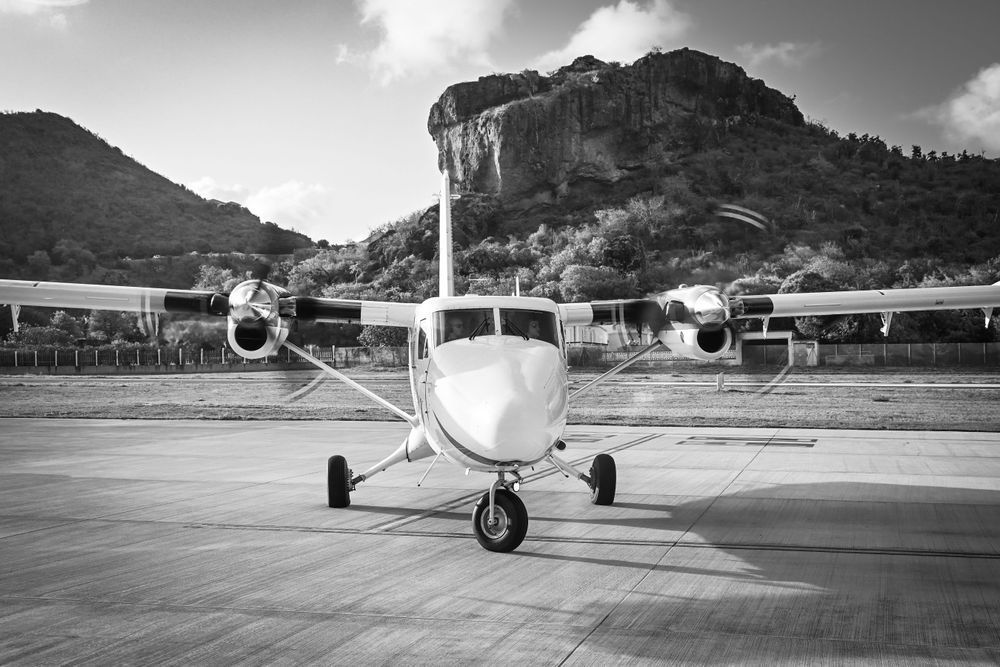 Airplane at St. Barth Airport Art Print | Studio Petrino - Iconic Caribbean Aviation Scene
