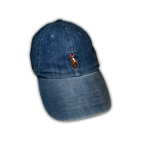 Vintage Polo Ralph Lauren Denim Cap with Pony Logo | Studio Petrino