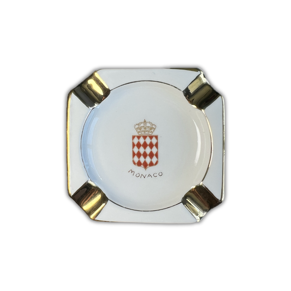 Vintage Monaco Limoges Ashtray | Monte Carlo Porcelain Souvenir