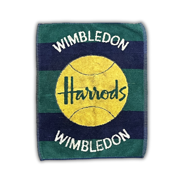 Vintage Harrods Wimbledon Towel | British Tennis Graphic Towel