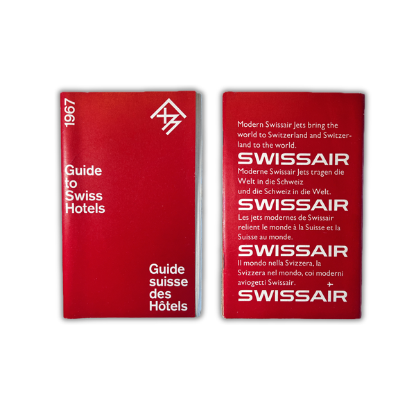 Vintage 1967 Swissair Guide to Swiss Hotels -- VINTAGE