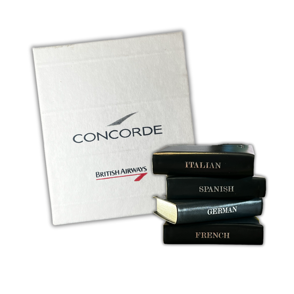 British Airways Concorde Mini Dictionary Set | Vintage Supersonic Travel Books