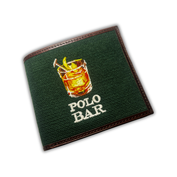 Ralph Lauren Polo Bar Wallet | Discontinued Needlepoint Bi-Fold