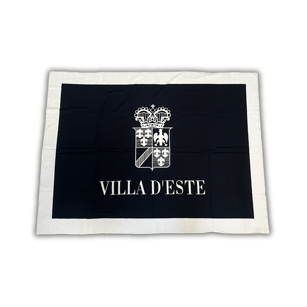 Villa d’Este Lake Como Textile Wrap | Vintage Hotel Cotton Cloth 60×44