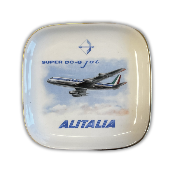 Alitalia Super DC-8 Dish – Vintage Airline Trinket Collectible