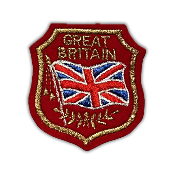 Great Britain Gold Thread Crest Patch | Vintage British Embroidered Patch