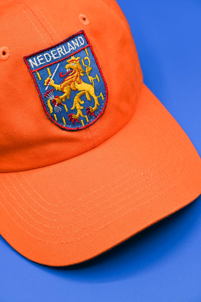 Netherlands Nederland Vintage Patch Vacation Dad Hat - Orange | Studio Petrino - Limited Edition Dutch Accessory