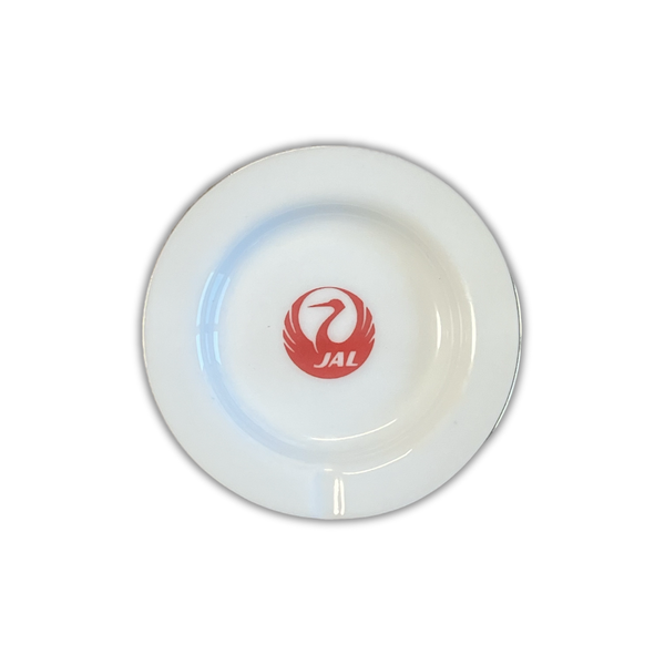 Vintage Japan Airlines Ashtray | JAL Crane Logo Porcelain Dish