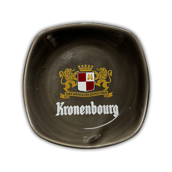 Kronenbourg Beer Ashtray – Vintage French Barware Dish