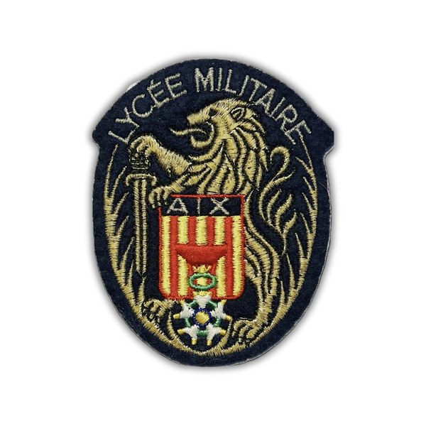 Vintage Lycée Militaire d’Aix-en-Provence Patch – French Defence School Crest