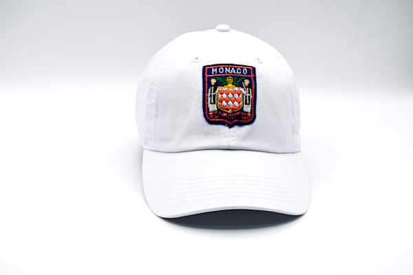 Monaco Vintage Patch Vacation Dad Hat | Studio Petrino - Exclusive White Limited Edition