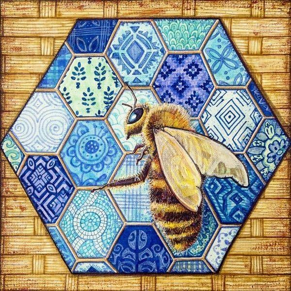 One | Bee, Honeycomb and Oneness Series | Ma Kalulu Studio