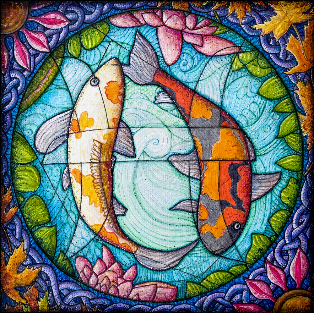Pisces: Depths of Harmony – Multicultural Zodiac Art by Kristen Palana