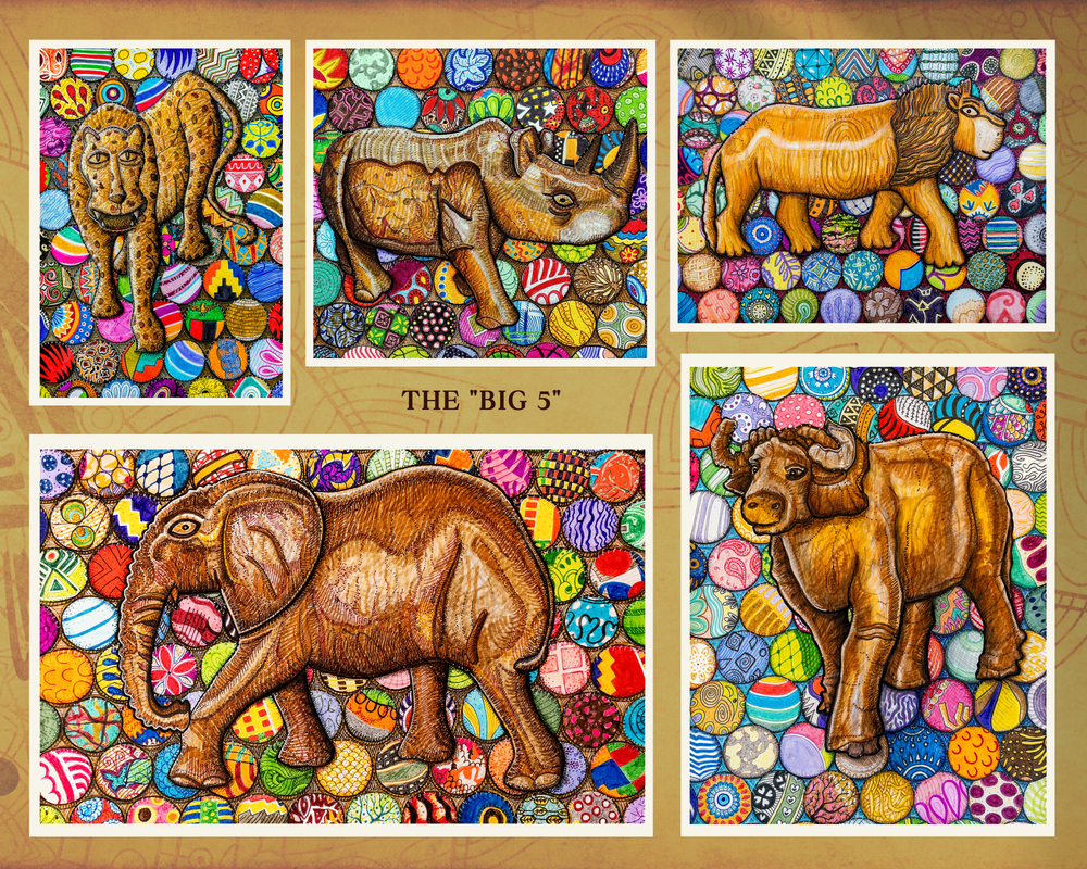 Gift Shop: All Big Five Malawian Wood Carvings