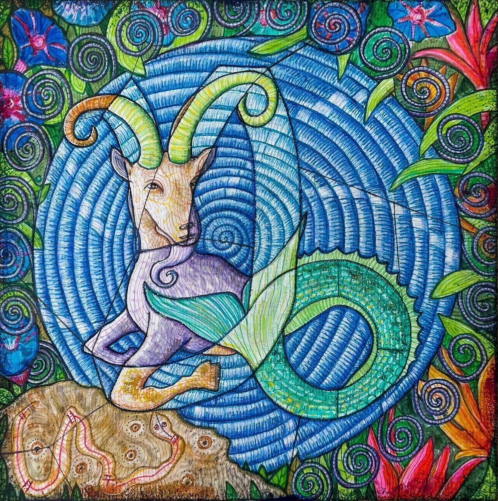 Capricorn Astrology Art Gift