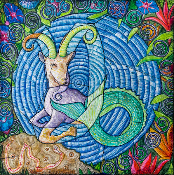 Capricorn Astrology Art Gift