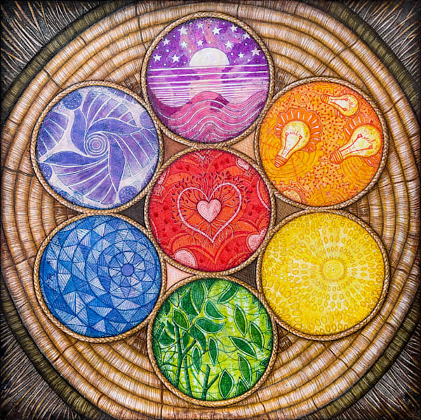 Manifest! Growth & Rebirth Meditation (Malawi) | Sacred Geometry Art by Kristen Palana