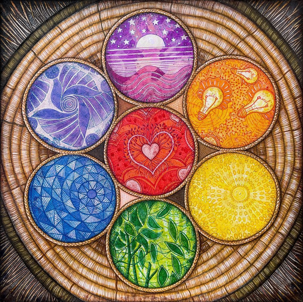Manifest! Growth & Rebirth Meditation (Malawi) | Sacred Geometry Art by Kristen Palana