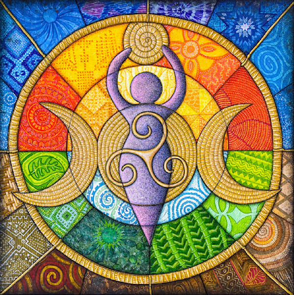 Goddess – Mixed Media Artwork Celebrating Feminine Strength, Sacred Symbols, and Cultural Heritage | Kristen Palana
