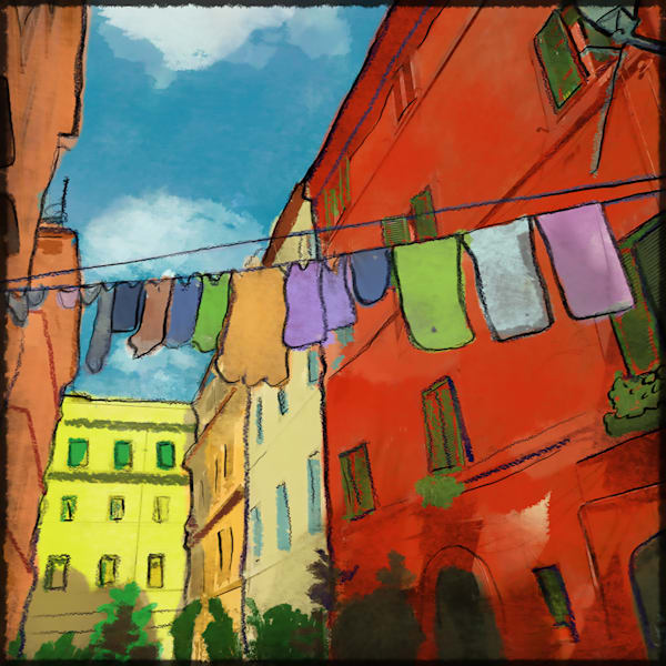 Gift Shop: Laundry in Trastevere. Rome, Italy