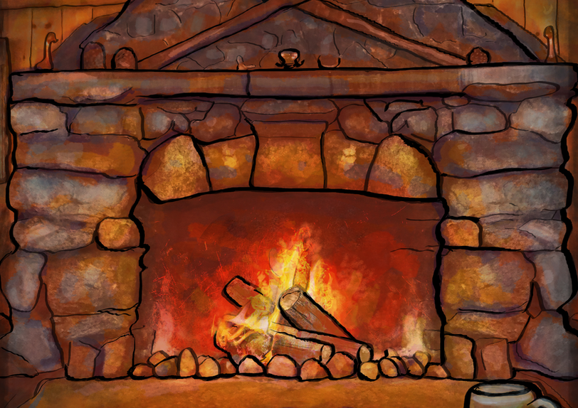 Gift Shop: Fireplace (Winter Warming Image)