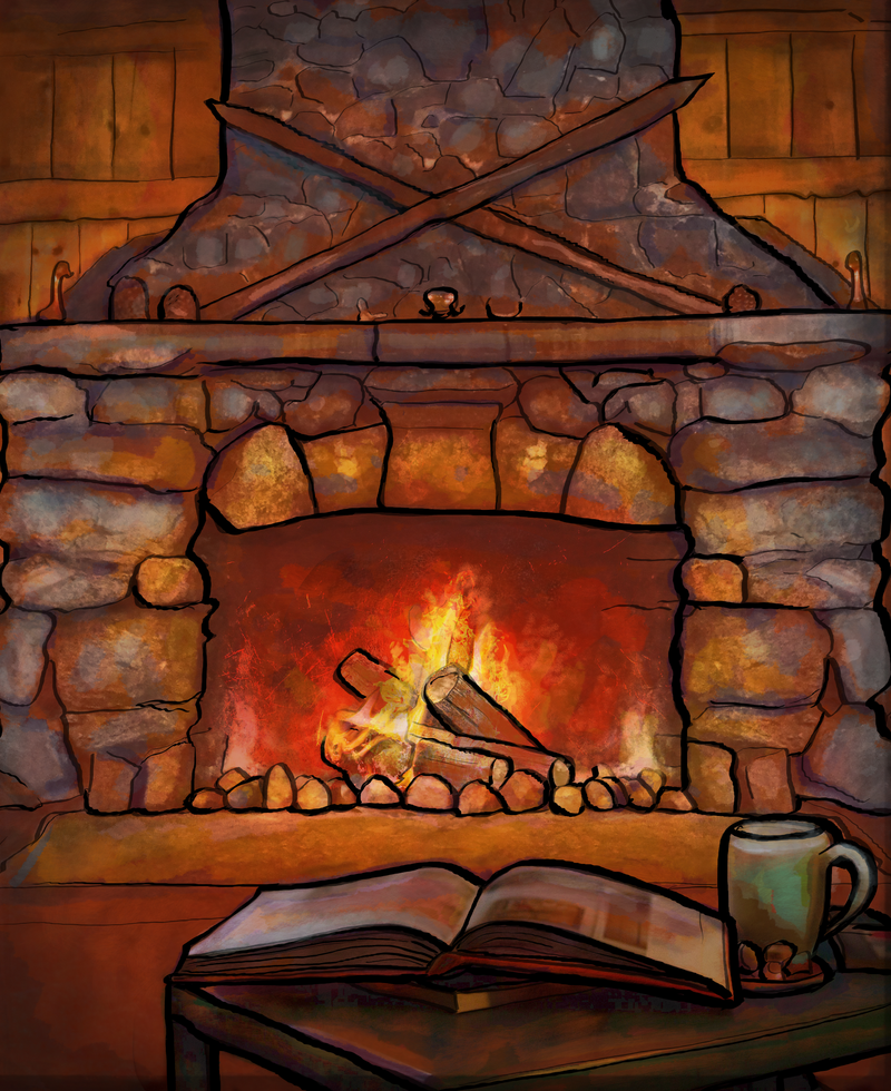 Gift Shop: Fireplace (Winter Warming Image)